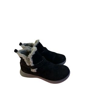 Jbu ankle boots 9.5 Nomadis B9N0mo1 Black Fur Trim lightweight